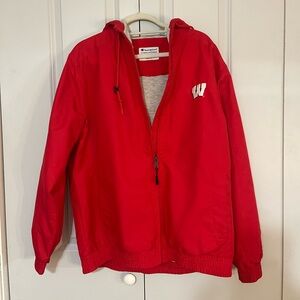 Wisconsin Badgers Champion Red Windbreaker Raincoat